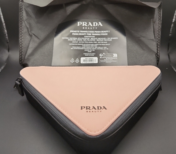 Prada Handbags - Prada Beauty Triangle Pochette Rose Pouch